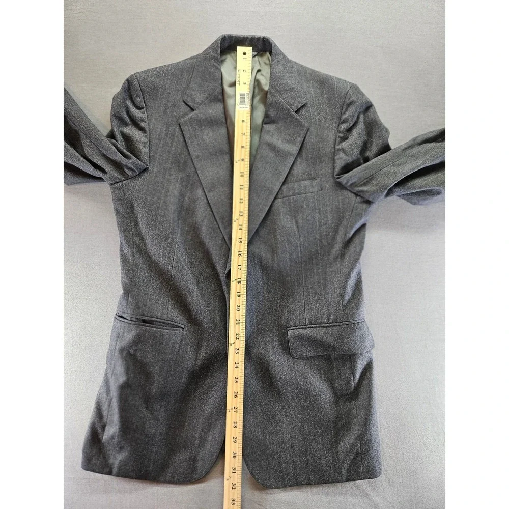 Cricketeer Goldsmiths Mens Gray Pinstripe Wool Blazer Sport Coat Two Button 40R